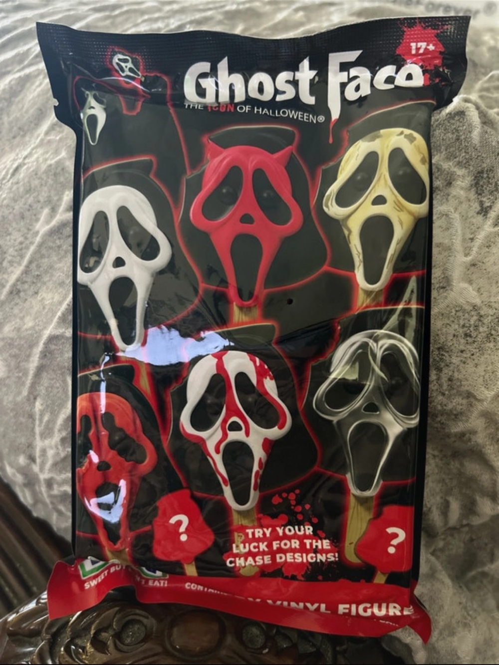 New in package, ghost face mystery vinyl figure
